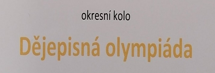 Výhra v okresním kole dějepisné olympiády